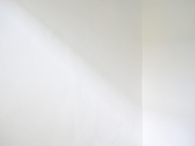 White empty room with sun light shadow on wall