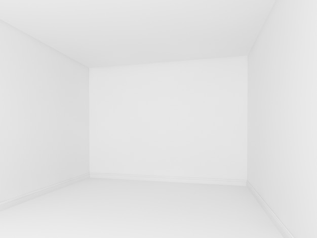 White empty room3d interior