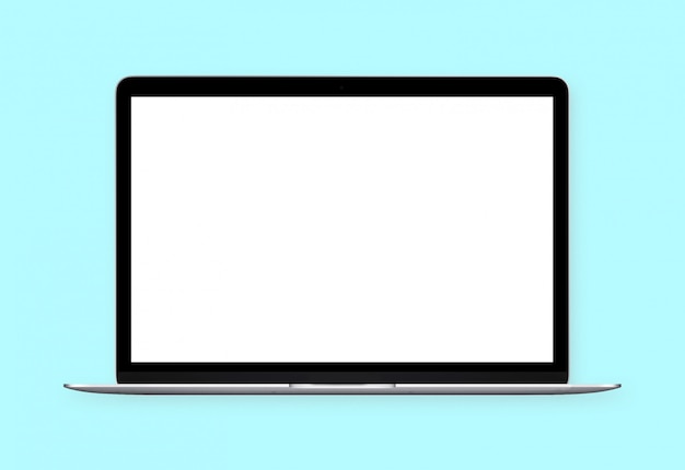 Photo white empty screen laptop electronics