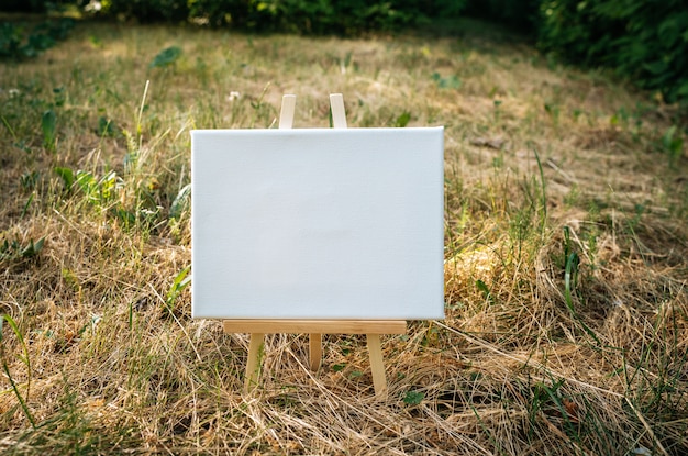 White empty template poster canvas painting