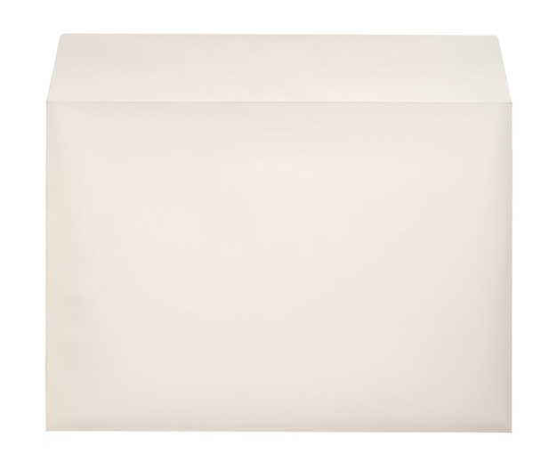 White envelope c isolated background top view