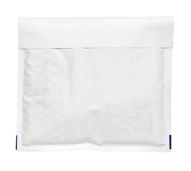 White envelope c isolated background top view