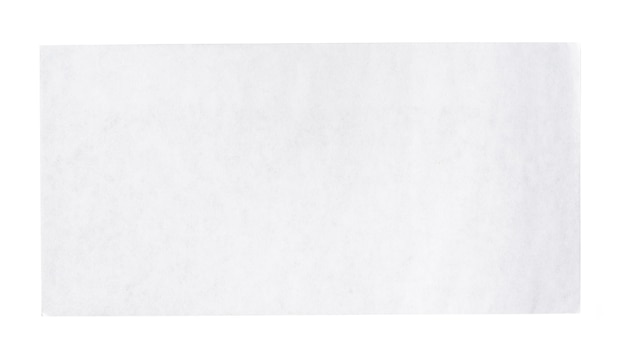 White envelope c isolated background top view