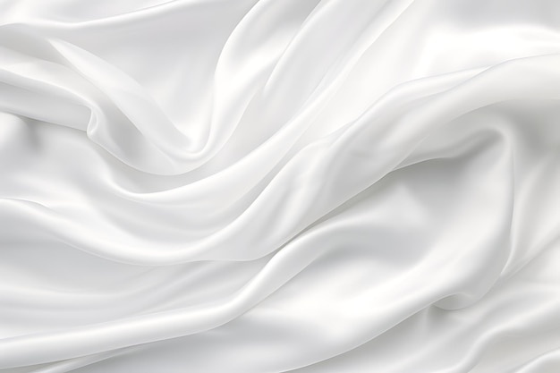 White Fabric Background Satin Cloth Texture