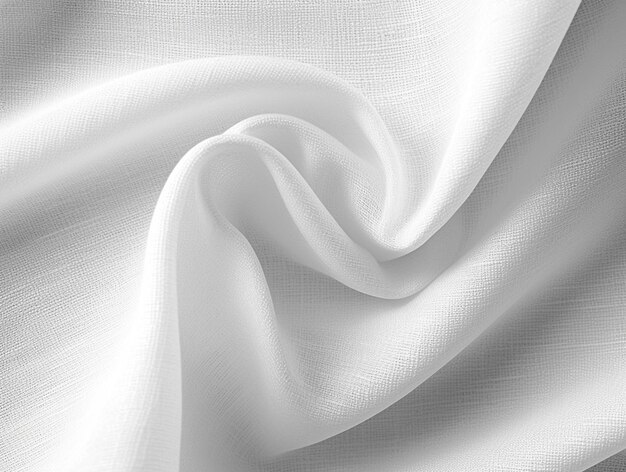 White Fabric Background Texture AI Generated