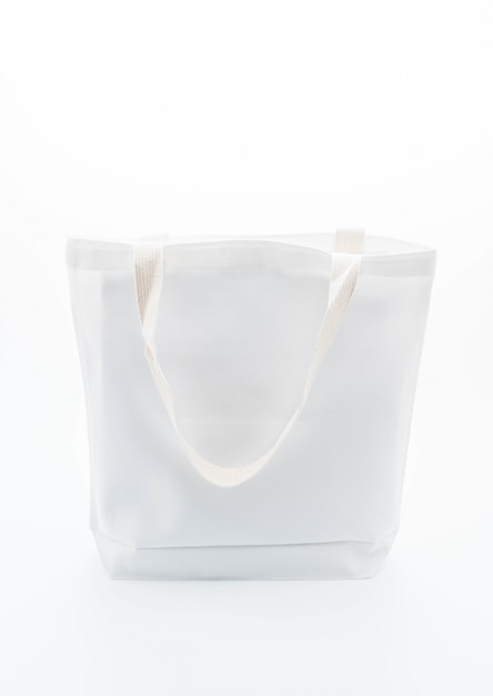 white fabric bag