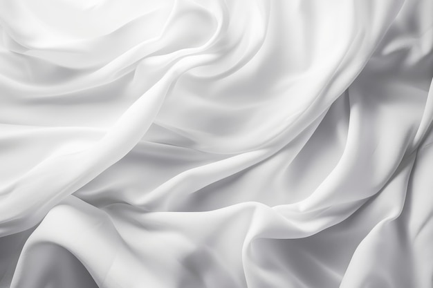 White fabric cloth wave texture background generative ai