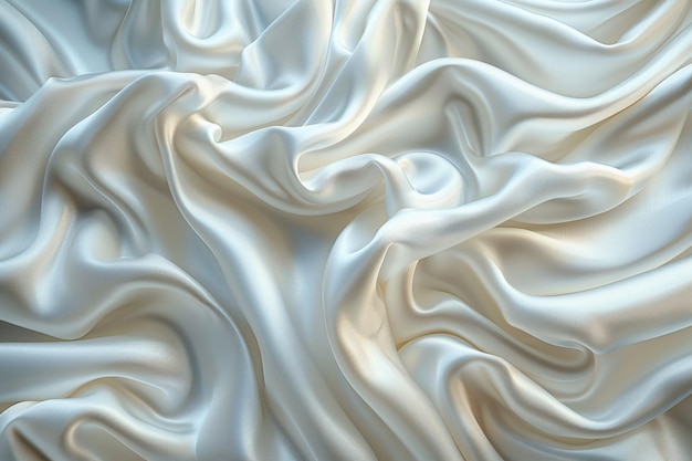White Fabric Pleats Texture Background