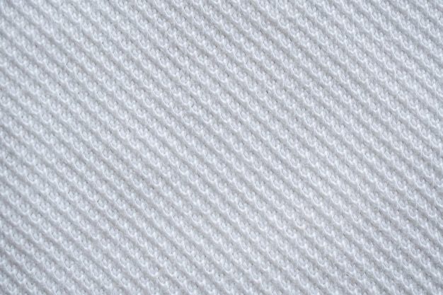 White fabric sport clothing jersey texture background