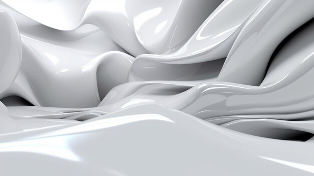 a white fabric with a flowing fabric pattern.