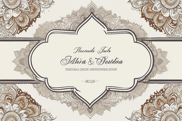 Photo white fassi henna wedding invitation