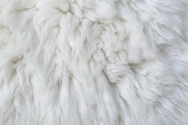 White faux fur fabric by the yard