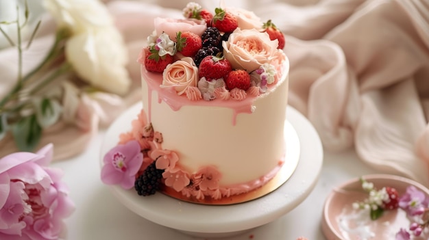 white festive cake