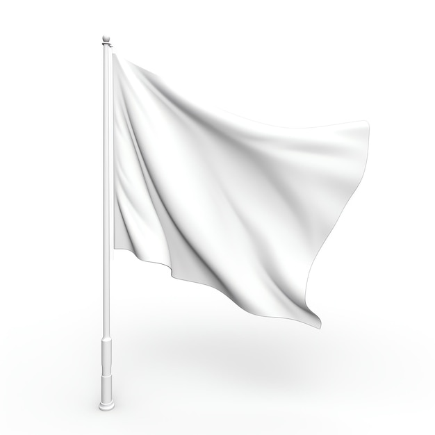 белый флаг на столбе