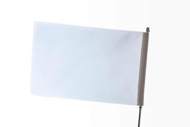 White flag on a white background in the display