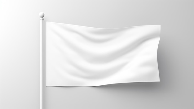 Photo a white flag on a white background