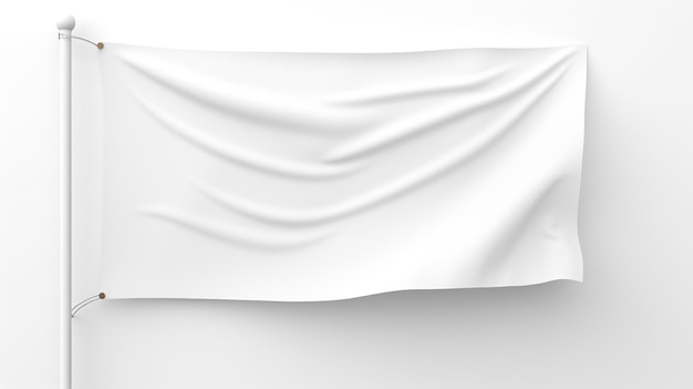 Photo a white flag on a white background