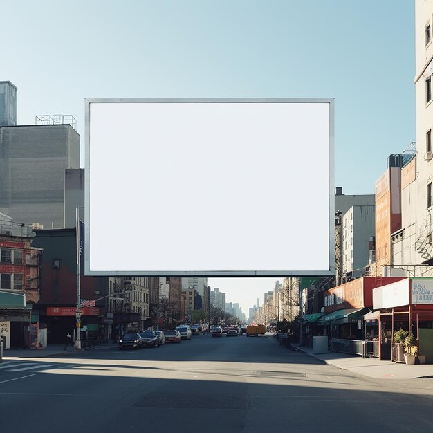 Photo white flat billboard