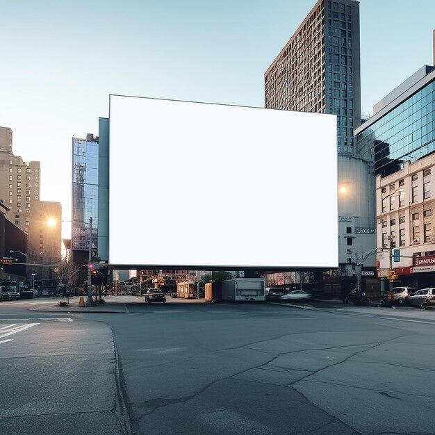 Photo white flat billboard