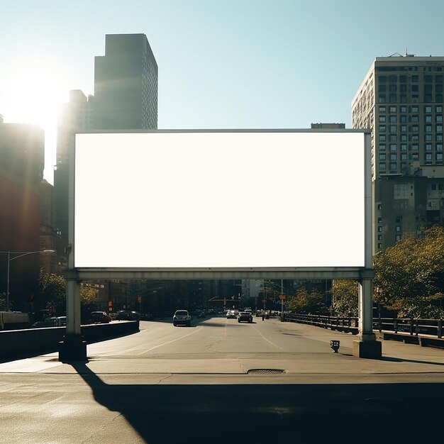 Photo white flat billboard