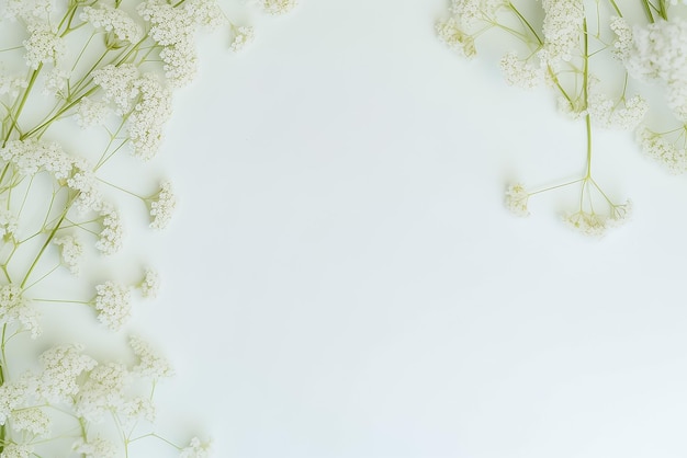 写真 ai が生成したテキスト用の空の空白を持つ白い花柄