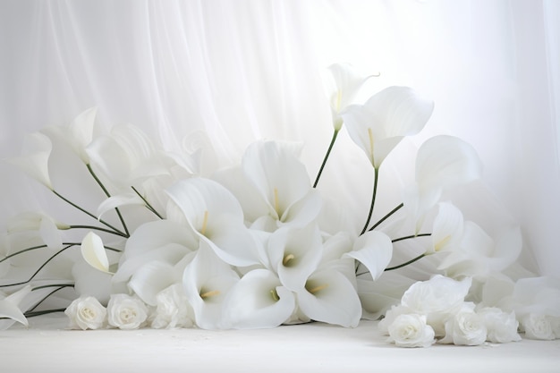 흰 꽃 배경