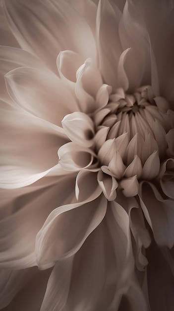 A white flower in a black background.