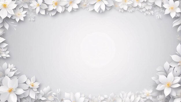 Photo white flower blooming floral botanical illustration on a white background wedding card design