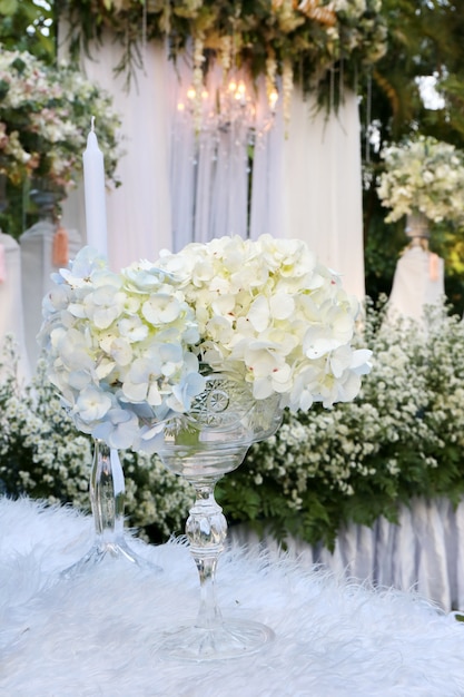 White flower on vase