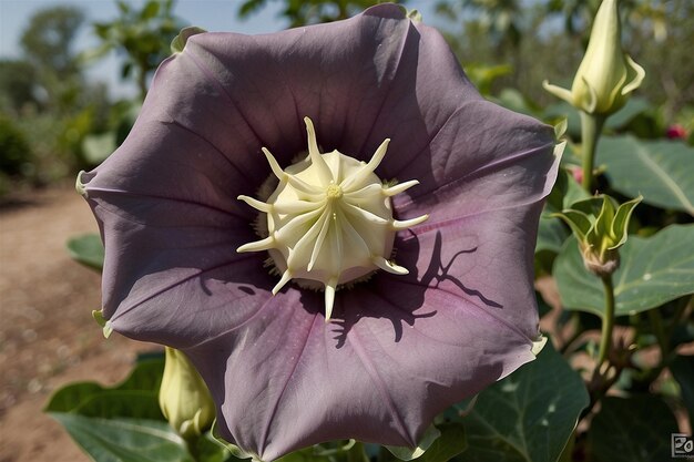 Photo a white flower with a yellow center that says quot petal quot