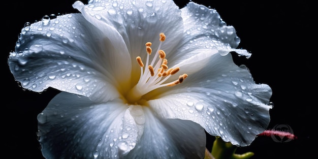 a white flower with yellow stamens