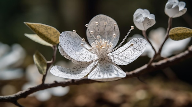 A white flower