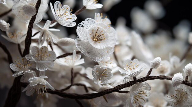 White flowers on a branch