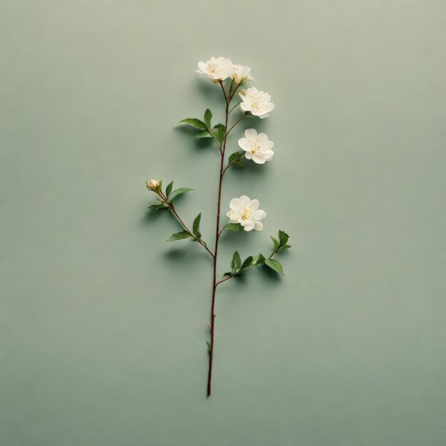 white flowers on the brown paper background white flowers on the brown paper background