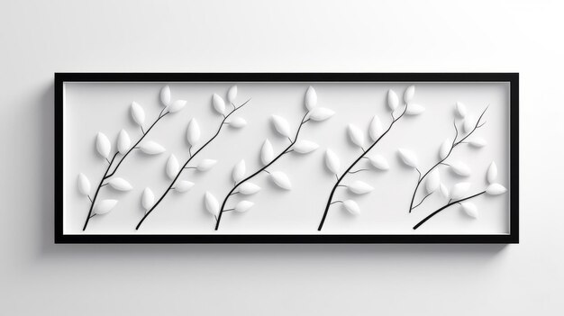 White flowers framed in black