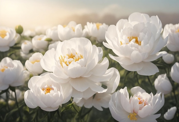 white flowers in the garden