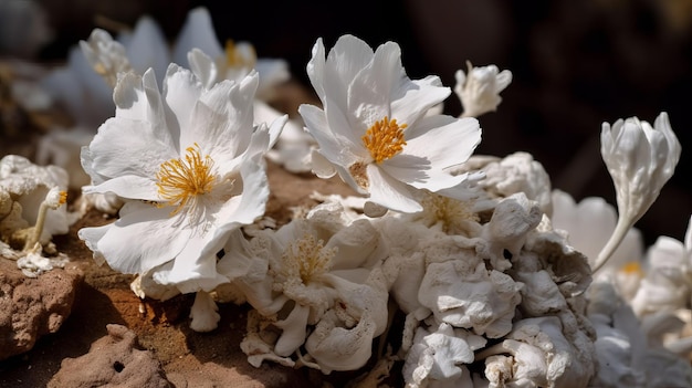 White Flowers Generative AI