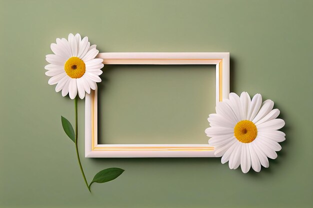 White flowers on a green background