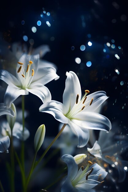 사진 창에 흰 꽃