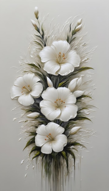 White Flowers Painting