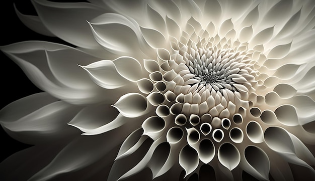 흰 꽃 패턴 배경 디자인 Ai