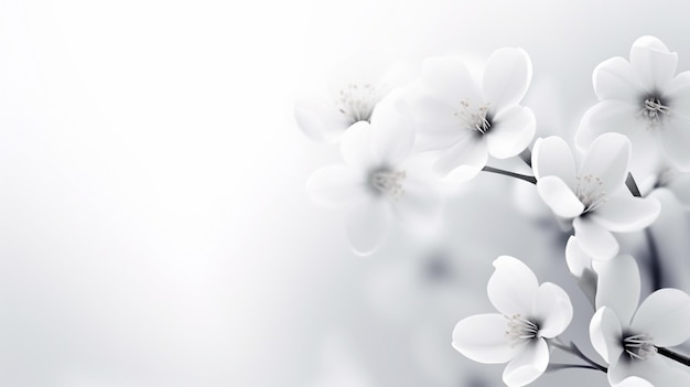 White flowers on a white background