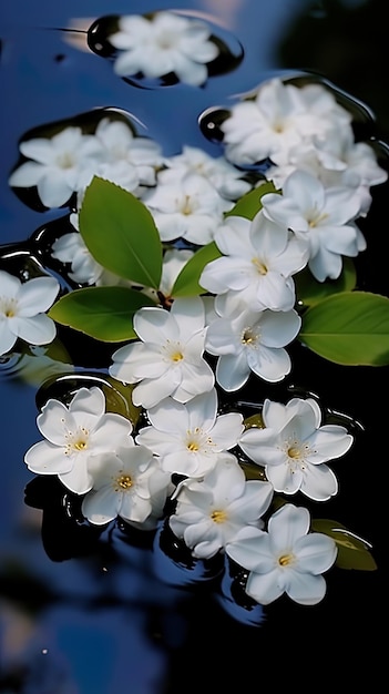 white flowers with yellow center and yellow center.