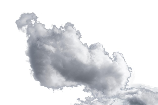 Photo white fluffy clouds isolated on a black background clipart