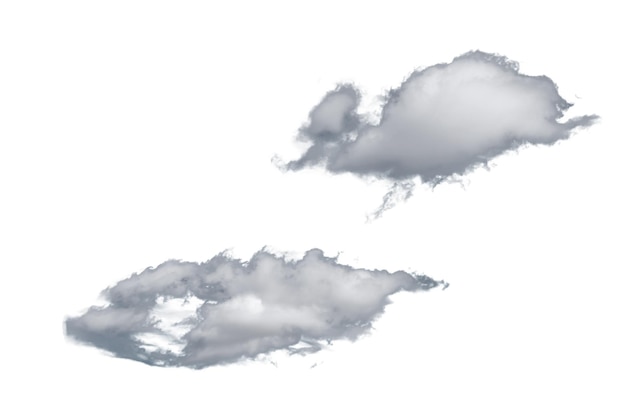 Photo white fluffy clouds isolated on a black background clipart