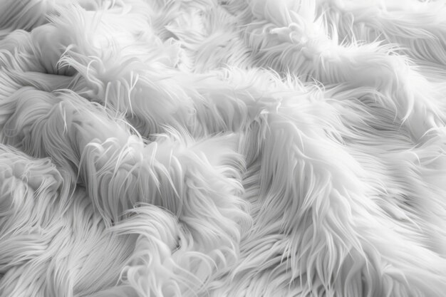 Photo white fluffy sheepskin for interior decoration blankets and carpets
