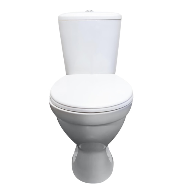 Photo white flush toilet