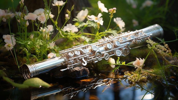 Photo white flute outdoor superresolution journey theme