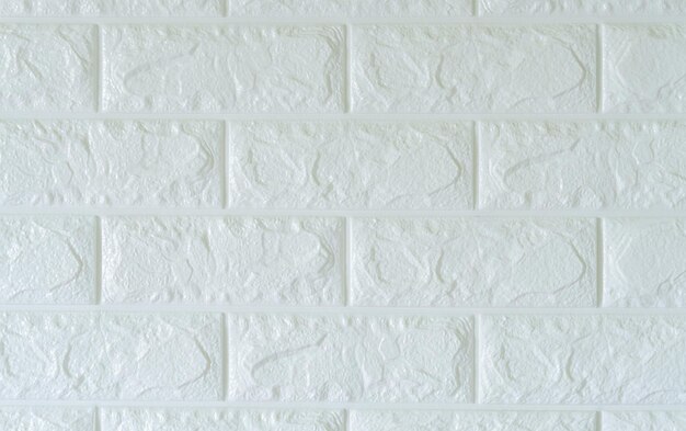 White foam brick wall is used for background or texture in decorative art work