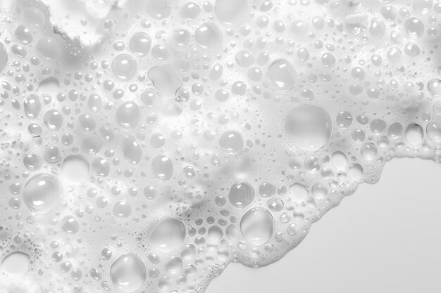 текстура белых пузырьков пены, изолированная на белом фоне